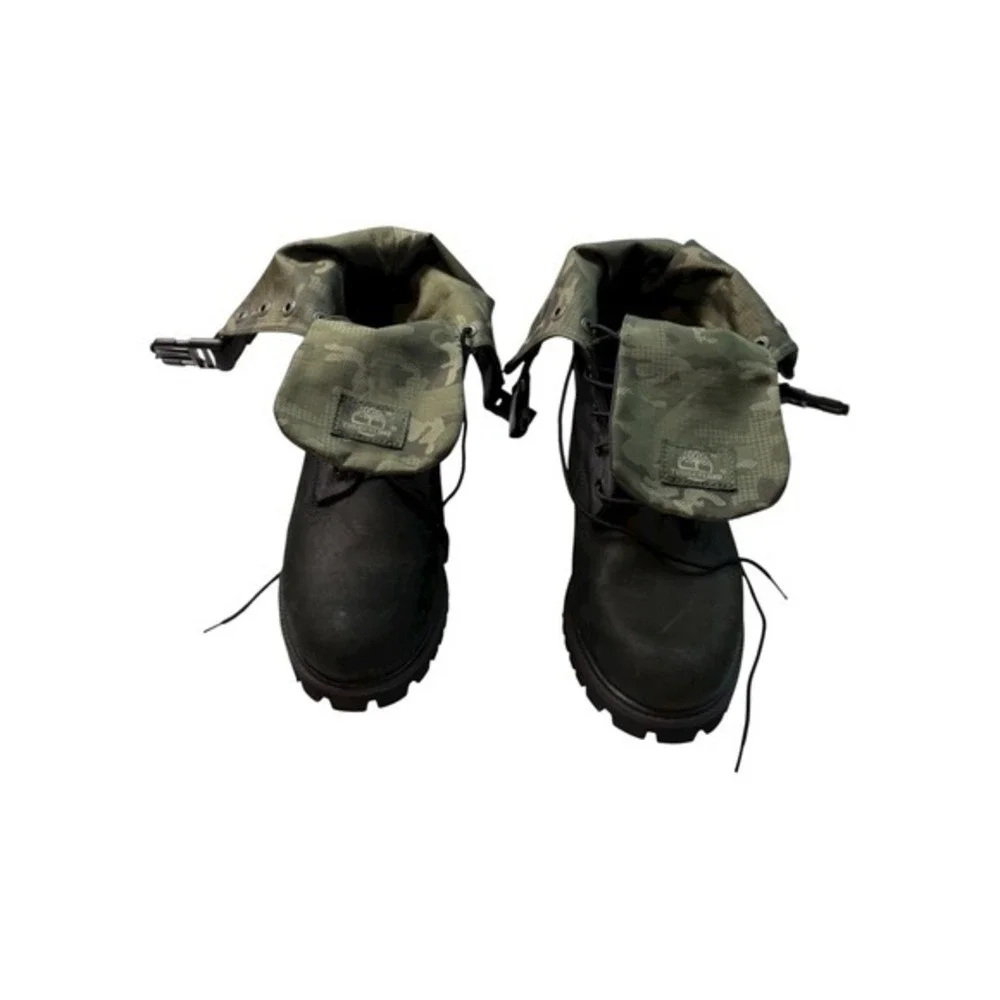 Timberland‎ Mens 6 Inch Premium Gaiter Boots Black Camo A1UBP Size 10